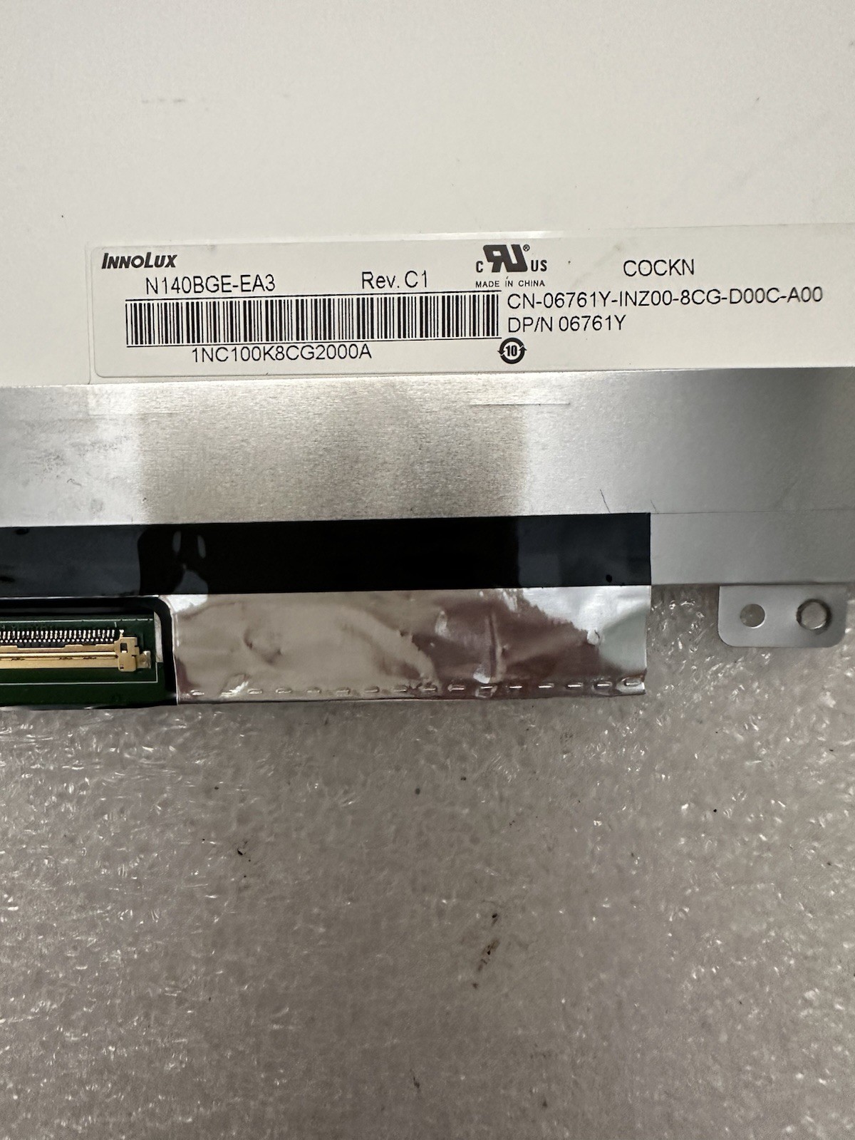 InnoLux 14" Matte Laptop Screen 30Pin Panel N140BGE-EA3 REV.C1, 6761Y, *READ* product photo 4