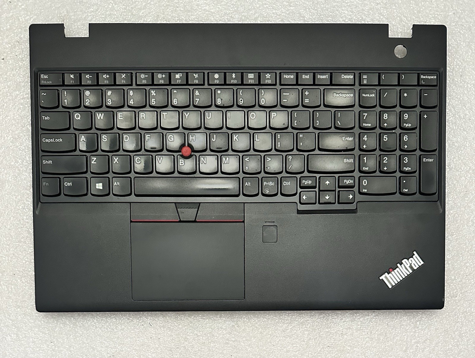 Lenovo Thinkpad T570 15.6” Palmrest Keyboard Touchpad FingerPrint, Black, *READ* Palmrest Keyboard Assembly 01ER046 product photo 1