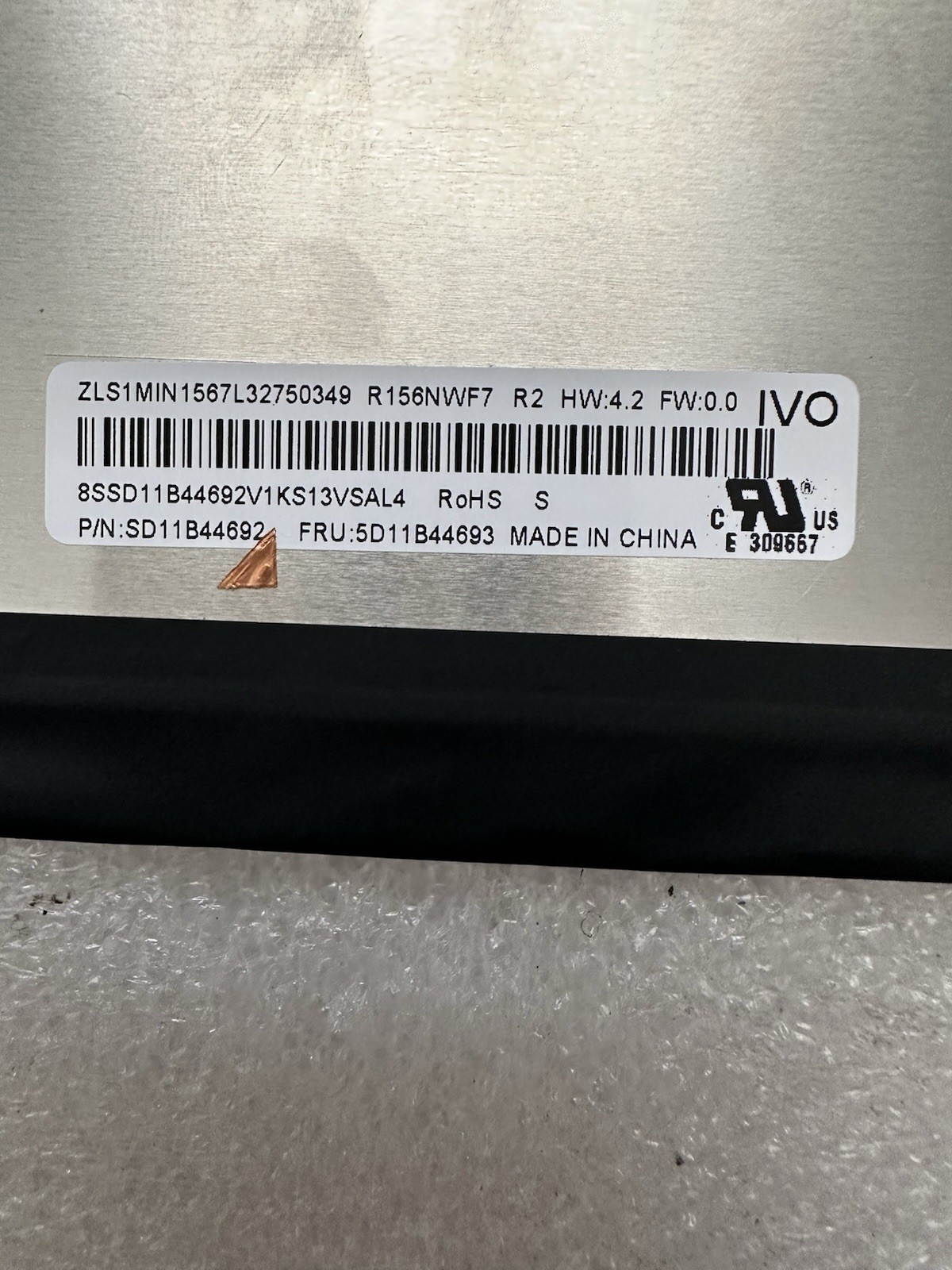 IVO 15.6” Matte LED LCD Laptop Screen 30Pin Panel 5D11B44693, R156NWF7 R2, *READ product photo 5