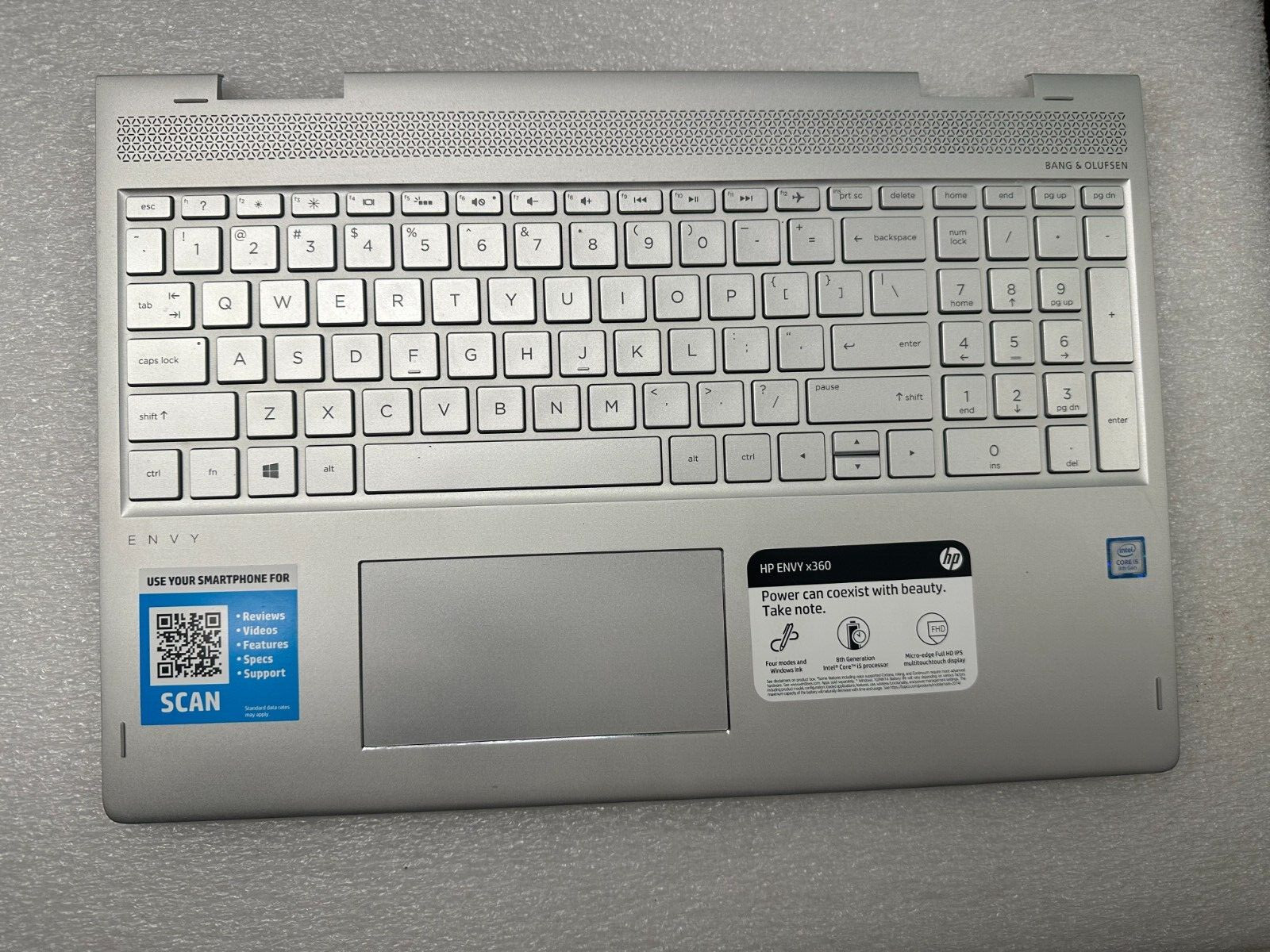 HP 15m-bp111dx palmrest touch pad keyboard 934640-001 Palmrest Keyboard Assembly product photo 1