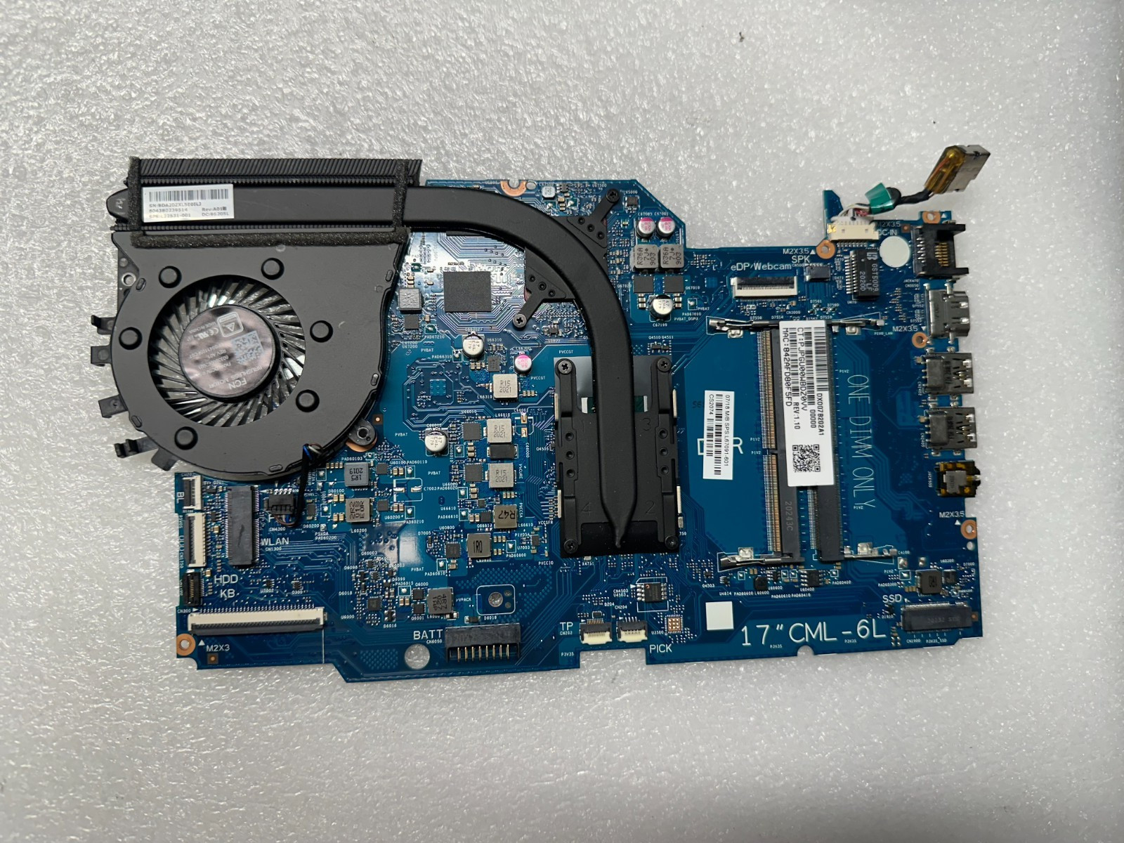 HP 470 G7 Notebook Core i7-10510U 1.80 GHz DDR4 Motherboard L67091-601 product photo 1