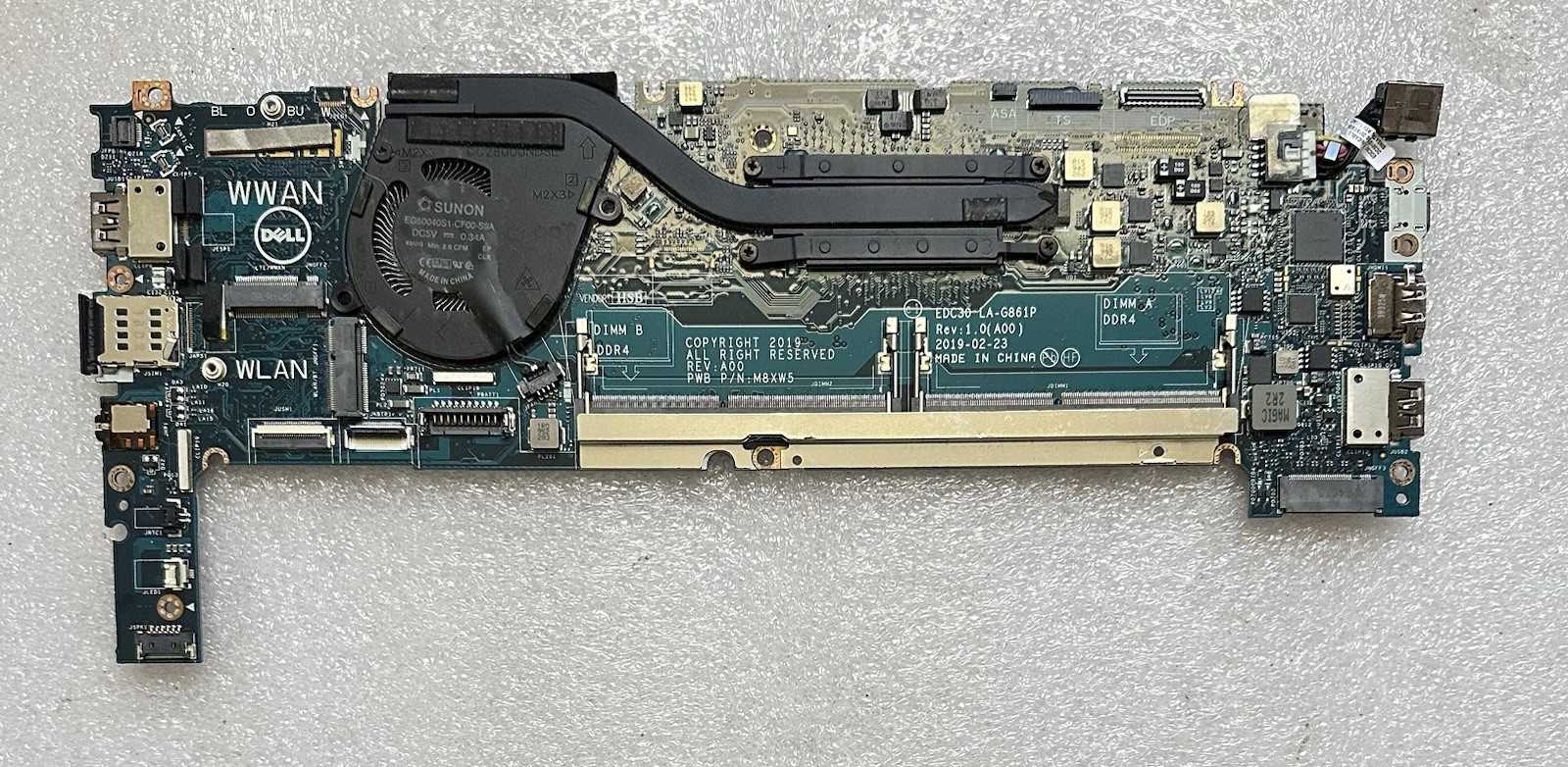 Dell Latitude 7300 Intel Core i5-8365U 1.60GHz Laptop Motherboard 9XFPT 09XFPT product photo 1