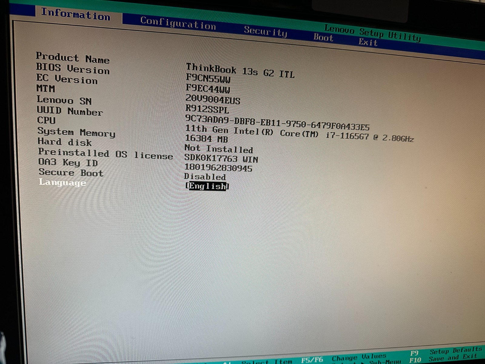 Lenovo Thinkbook 13s G2 ITL i7-1165g7 16gb Motherboard 5B21C21966 product photo 3