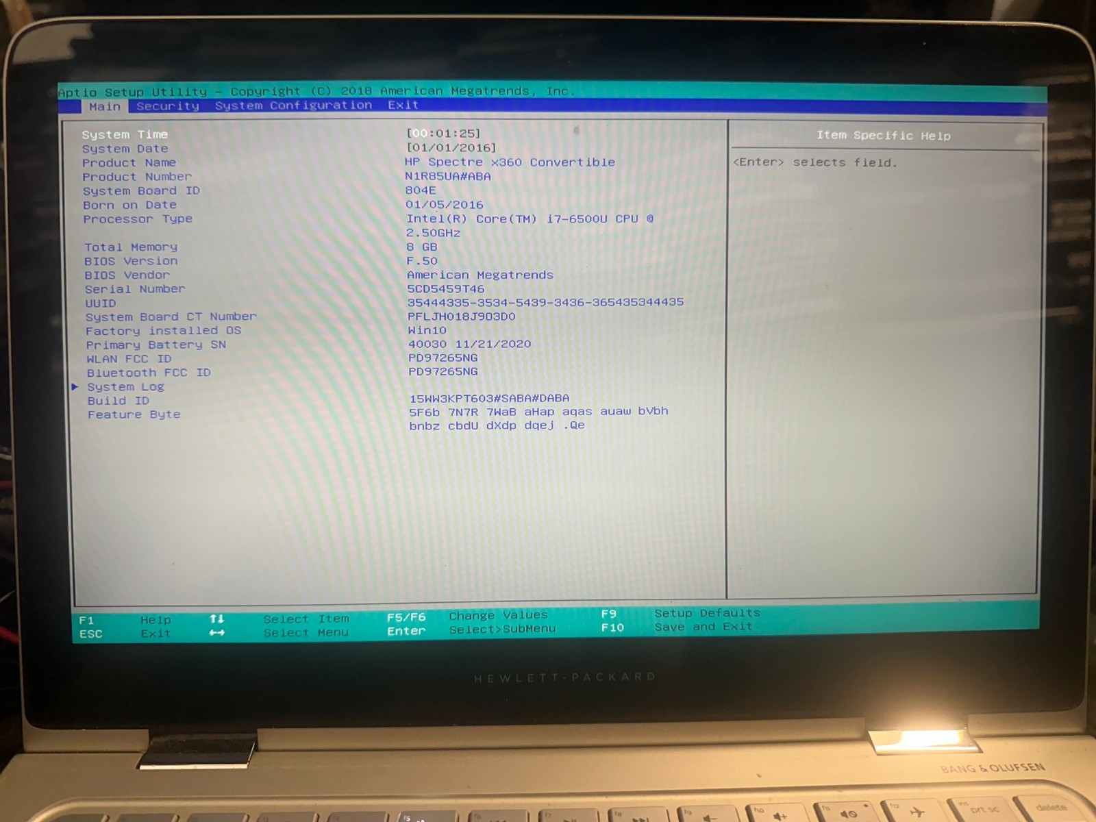 HP Spectre x360 13-4110dx i7-6500u Motherboard 828825-601 product photo 3