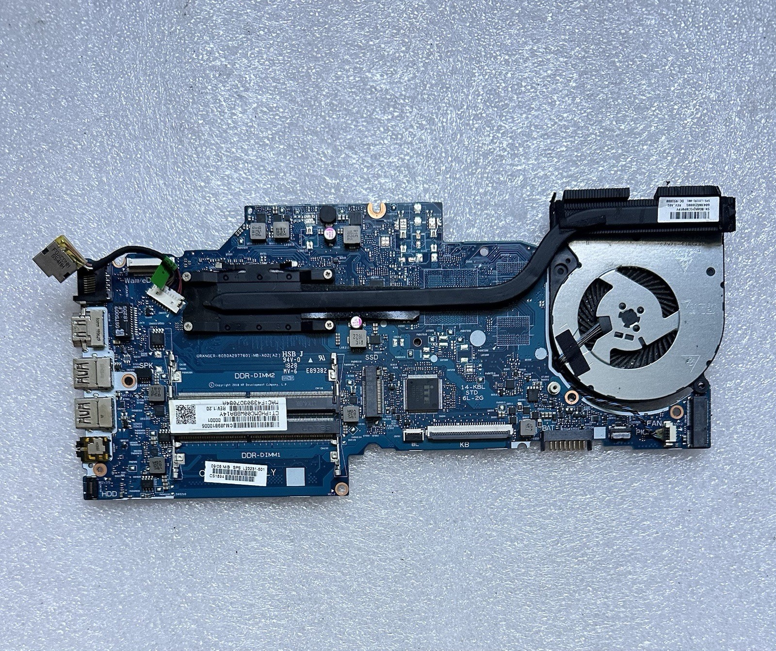 HP Notebook 14-CK0065ST 14-CK0 14” Core i3-8130U 2.2GHz Motherboard L23231-601 product photo 1