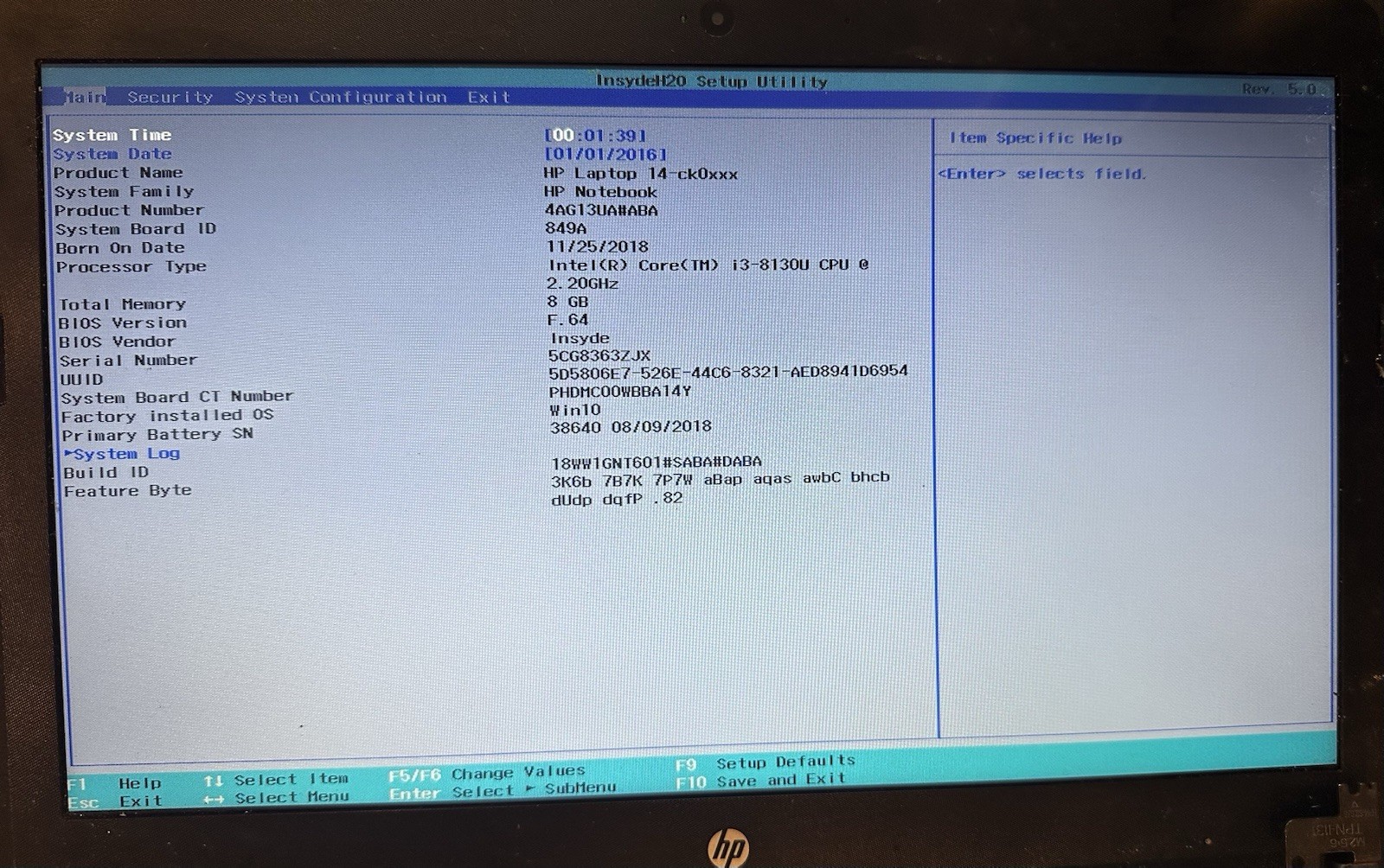 HP Notebook 14-CK0065ST 14-CK0 14” Core i3-8130U 2.2GHz Motherboard L23231-601 product photo 4