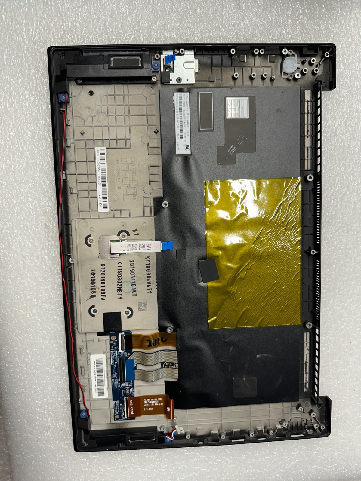 Lenovo ThinkPad X1 Extreme 15.6 palmrest touch pad keyboard 01YU756 Palmrest Keyboard Assembly product photo 2