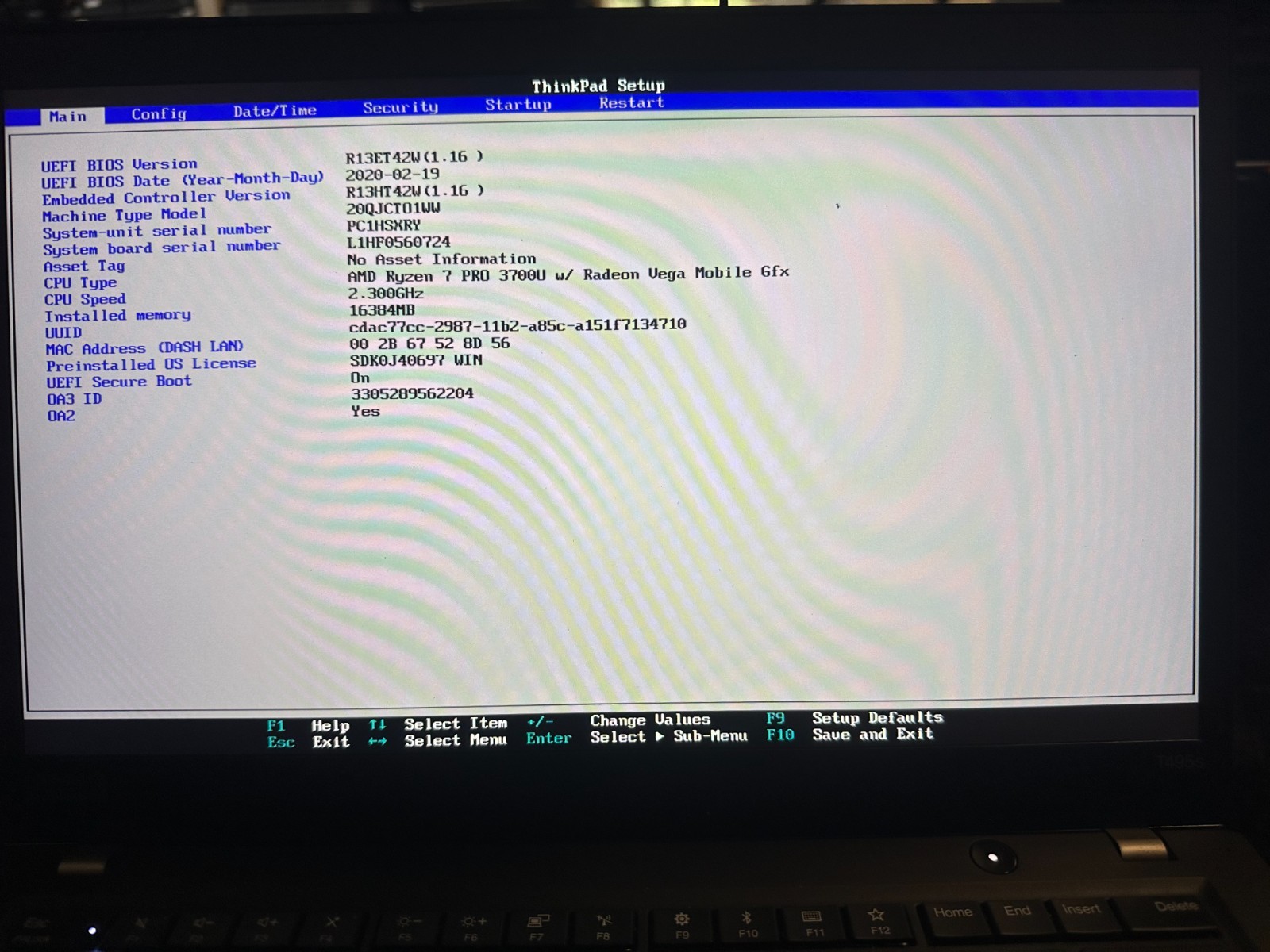 Lenovo ThinkPad 14” T495s AMD 7 Pro 3700U 2.3GHz 16GB Motherboard 02DM192 product photo 3