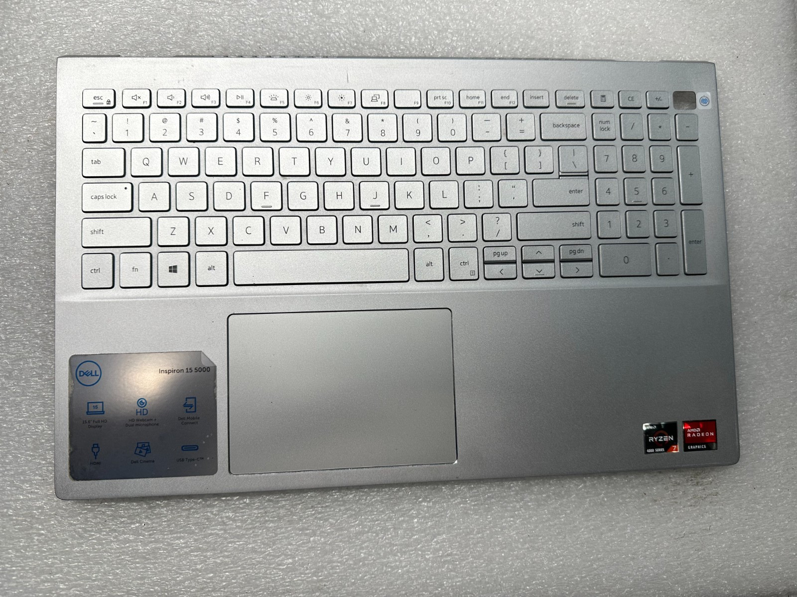 Dell Inspiron 5505 palmrest touch pad keyboard 6xcc3 Palmrest Keyboard Assembly product photo 1