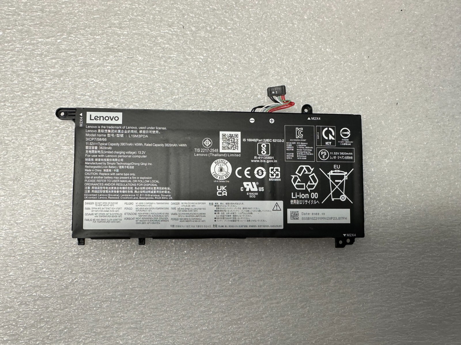 Lenovo ThinkBook 15 G4 ABA 21DL original battery genuine L19M3PDA Laptop Battery product photo 1