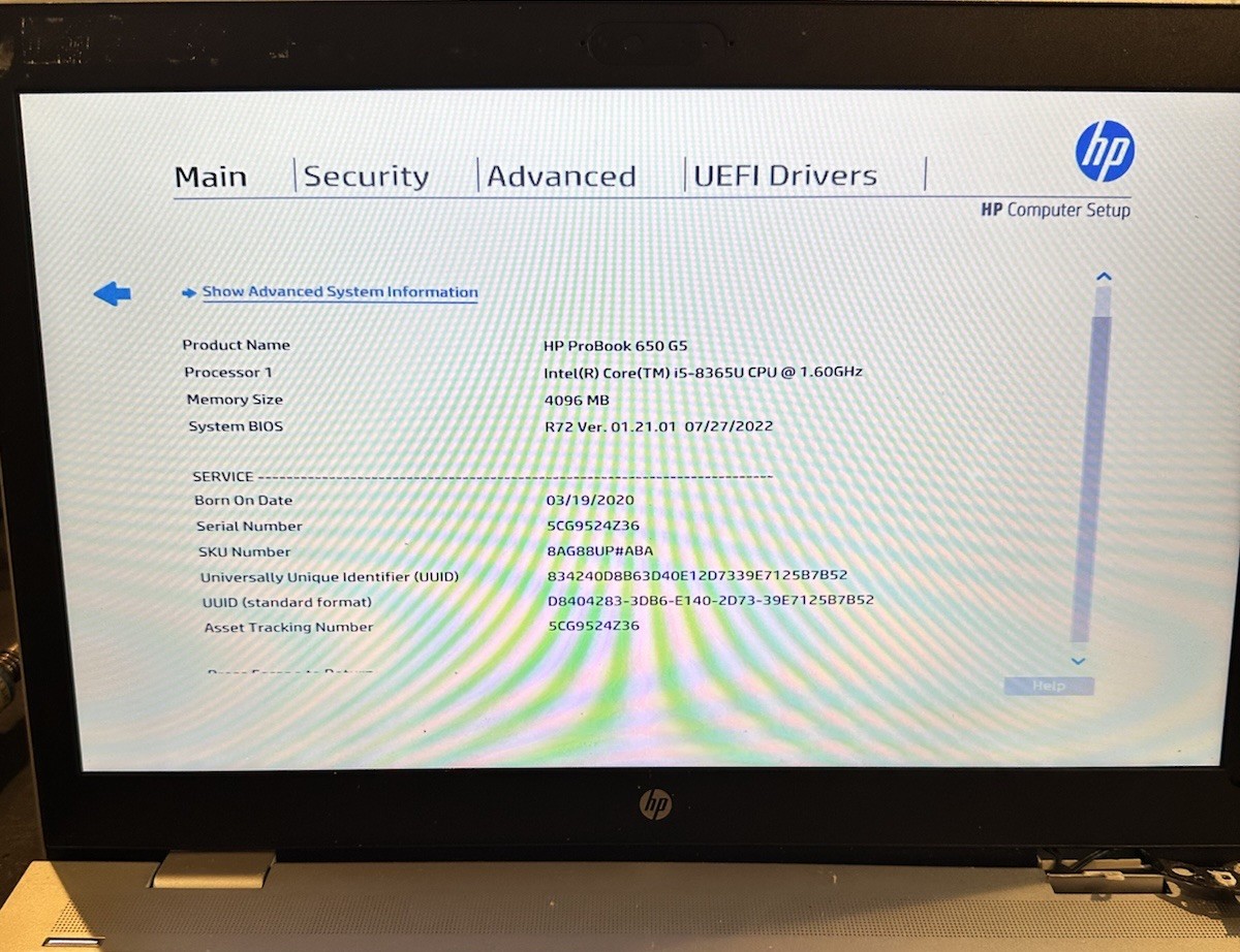 HP ProBook 650 G5 Intel Core i5-8365U 1.60 GHz Motherboard L58733-601 product photo 4