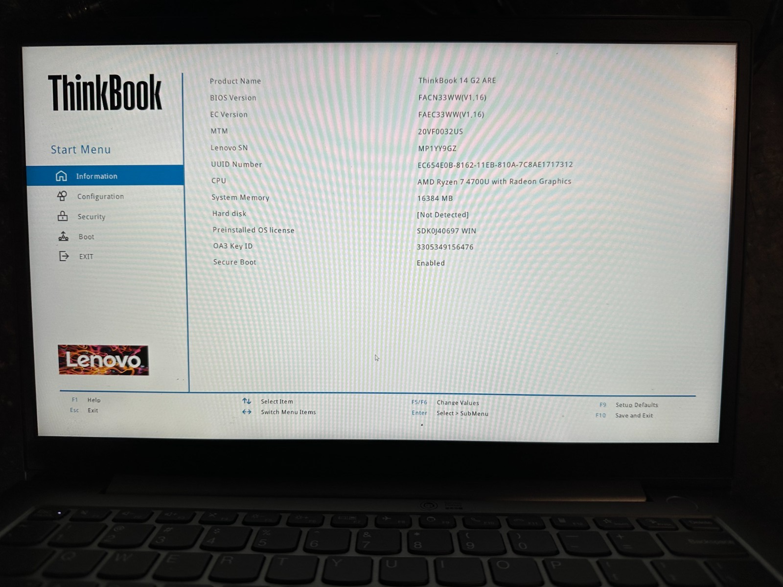 Lenovo ThinkBook 14 G2 ARE AMD Ryzen 7 4700U Motherboard 8GB 5B21B61965 Processor product photo 3