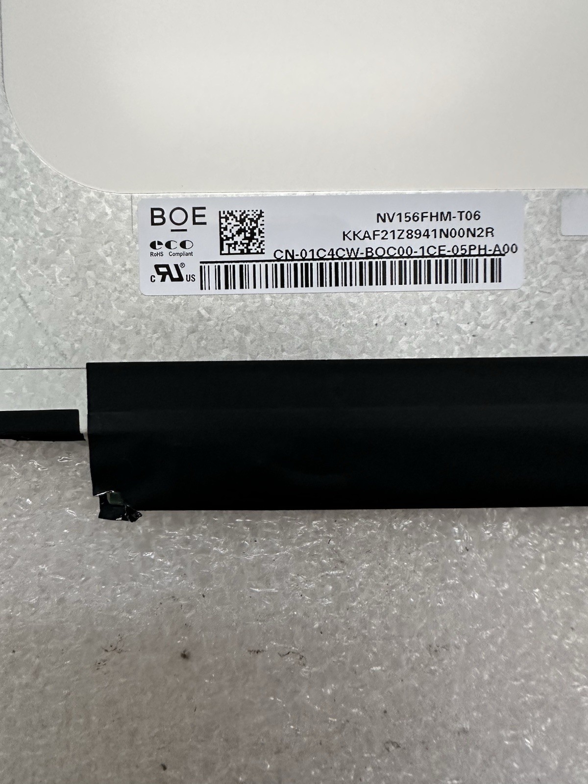 BOE 15.6” Matte Laptop FHD LCD Screen Panel 40pin Display NV156FHM-T06, 1C4CW Laptop Screen product photo 3
