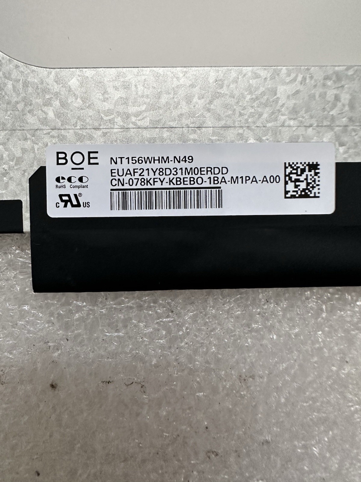 BOE 15.6” Matte HD LCD Laptop Screen Display 30Pin Panel 78KFY, NT156WHM-N49 product photo 3