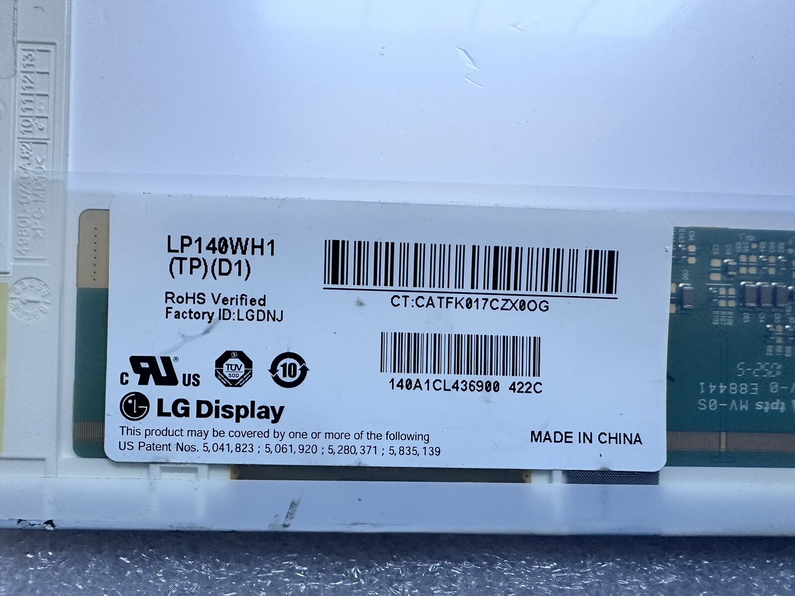 LG Display Matte 14" Laptop Screen Panel LP140WH1 (TP)(D1) 14-83 product photo 3