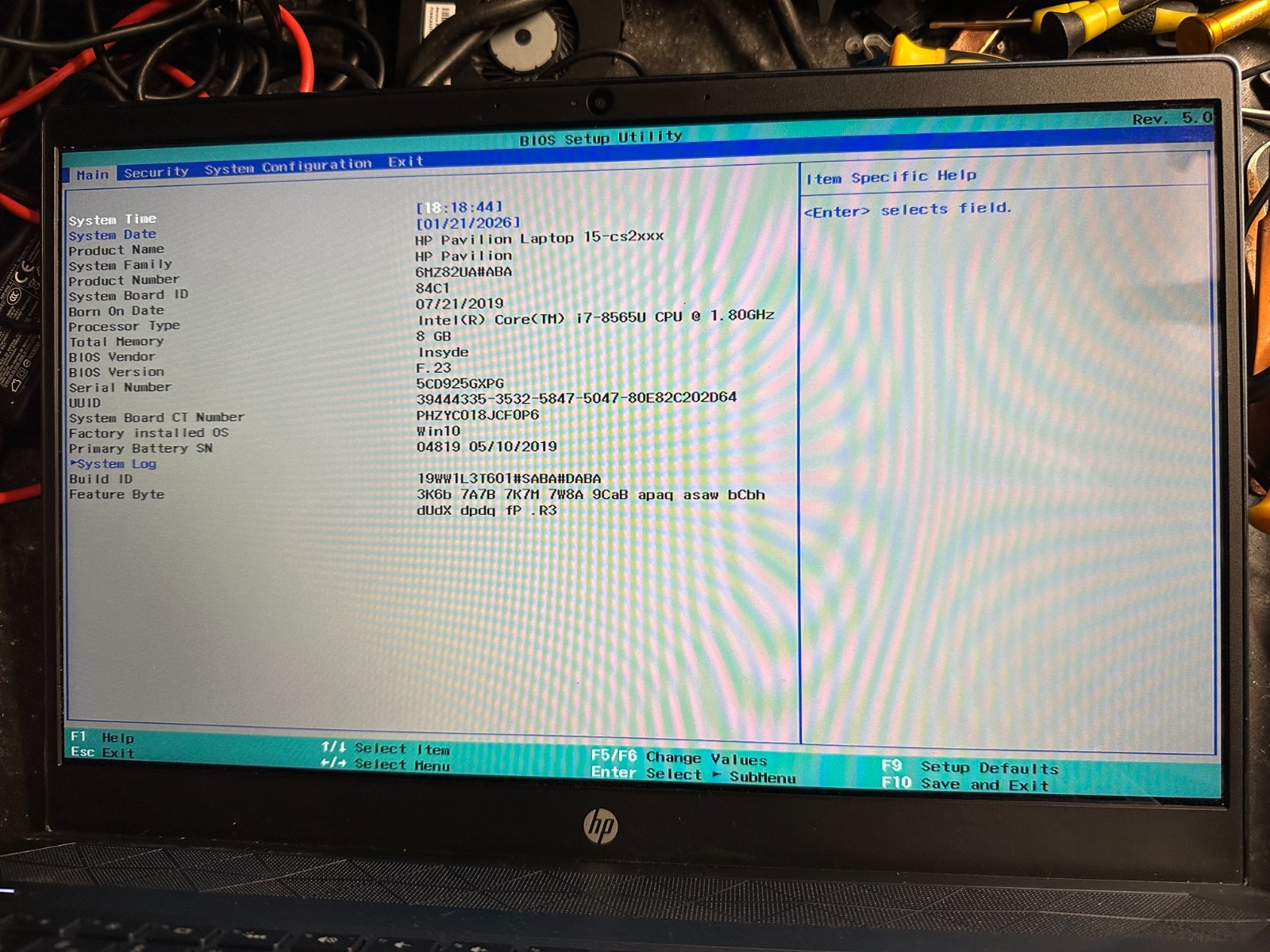 HP 15-cs2073cl i7-8565u Motherboard L50260-601 product photo 3