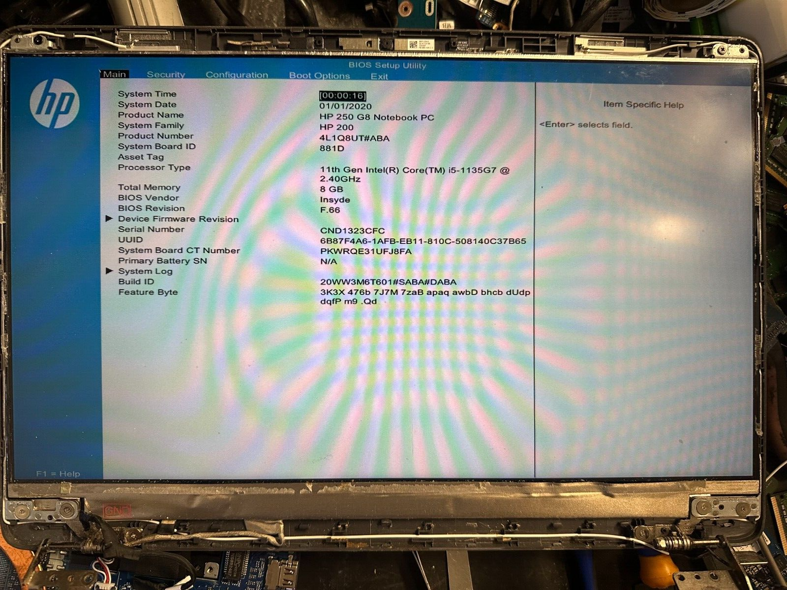 HP 250 G8 15.6 30 pin LCD Screen B156HAN02.1 -light mark scratch Laptop Screen product photo 4