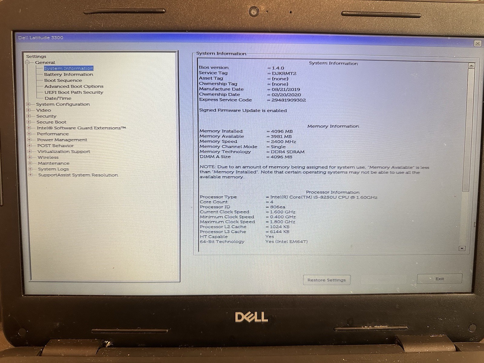 Dell BOE 13.3” Laptop Matte Screen Display 30 pin Panel DMFY0 NT1333WHM-N46 Laptop Screen product photo 5