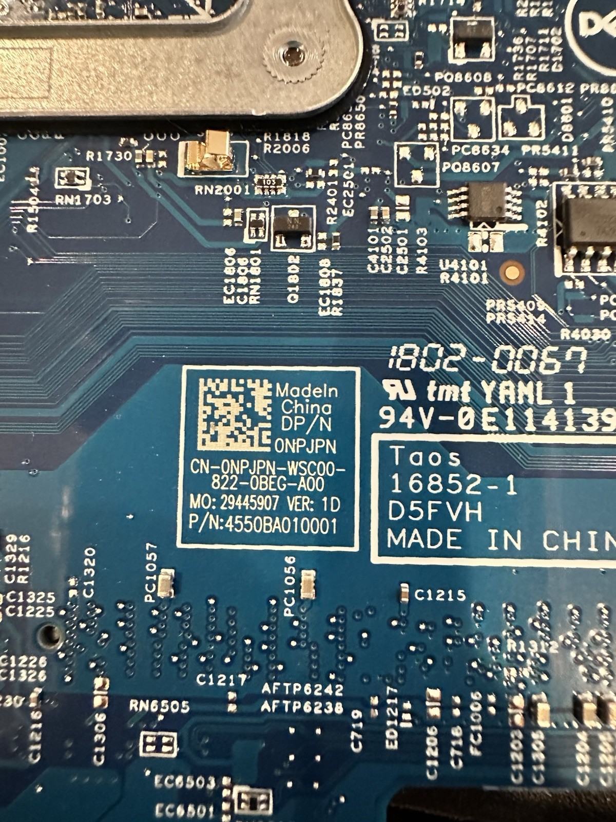 Dell Latitude 3480 14” Laptop Motherboard Intel Celeron 3865U 1.80GHz NPJPN product photo 4