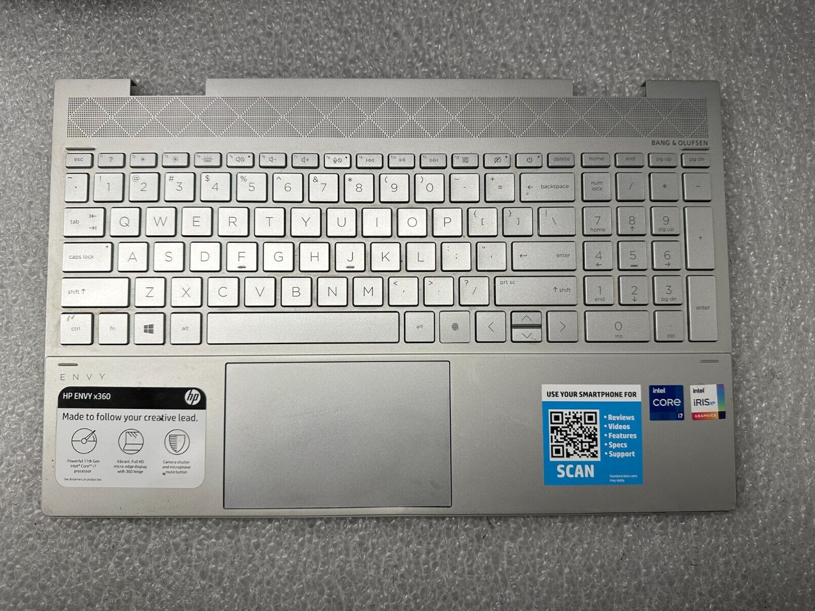 HP 15m-ed1023dx palmrest touch pad keyboard top cover L93226-001 Palmrest Keyboard Assembly product photo 1