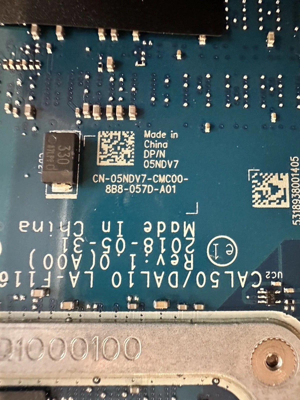 Dell Latitude 3490 Intel Core i3-8130U 2.20GHz DDR4 Laptop Motherboard 5NDV7 05NDV7 product photo 3
