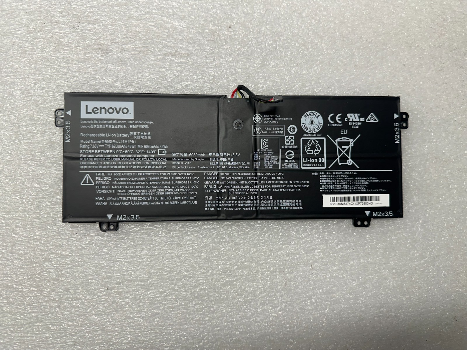 Lenovo Yoga 720-13ib genuine original battery L16m4pb1 Laptop Battery product photo 1