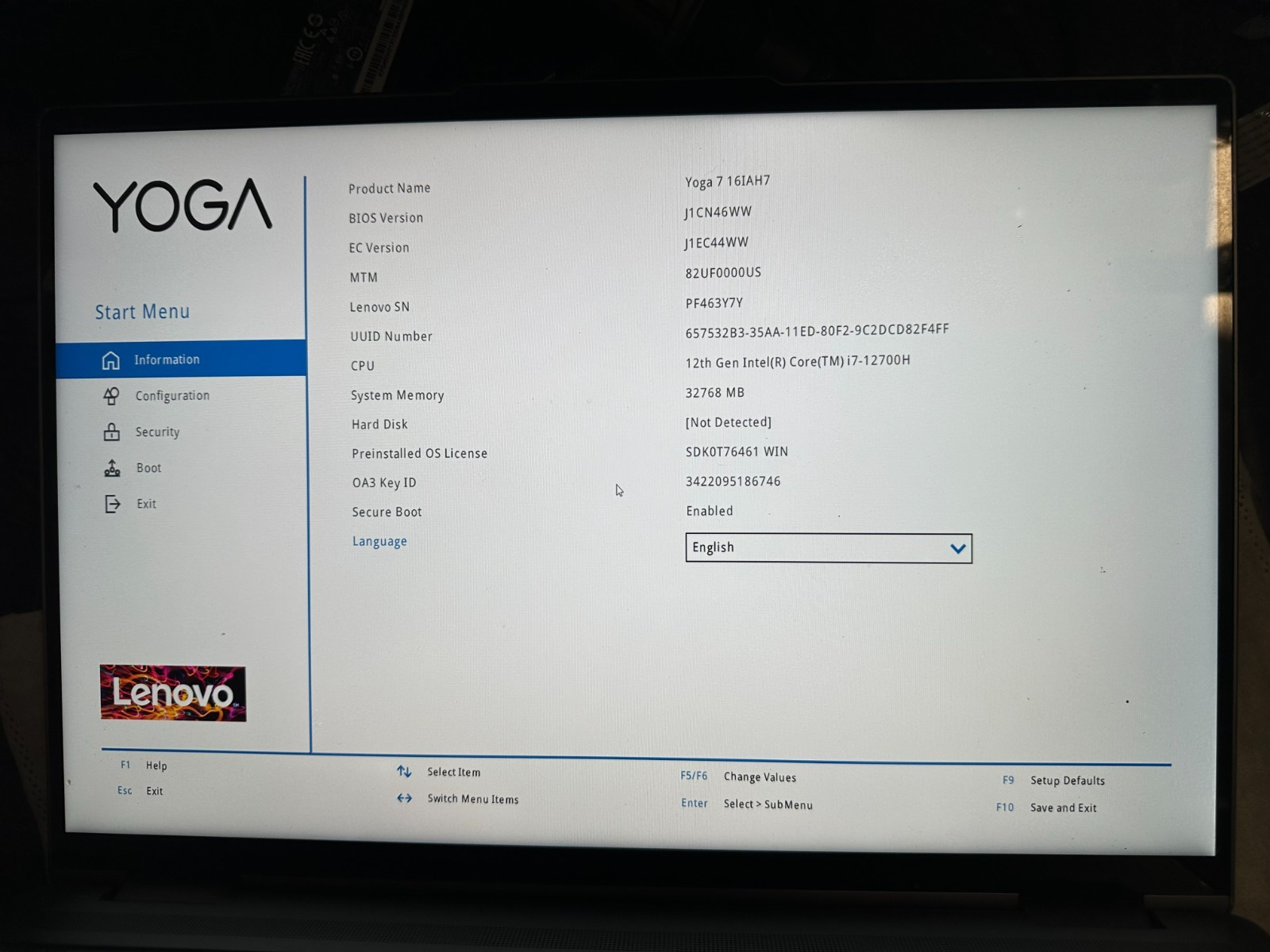 Lenovo Yoga 7 16IAH7 16" i7-12700H Motherboard 5B21H78112 product photo 3