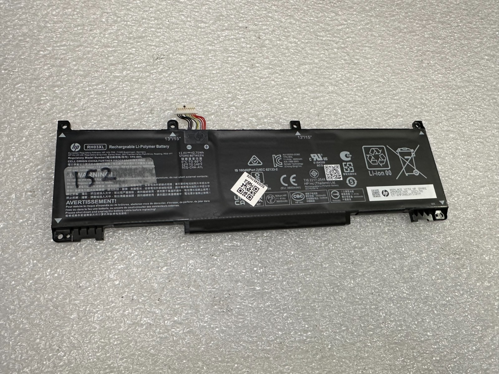 HP 152 cycles -HP Probook 455 G10 genuine original battery M75599-005 Laptop Battery product photo 1