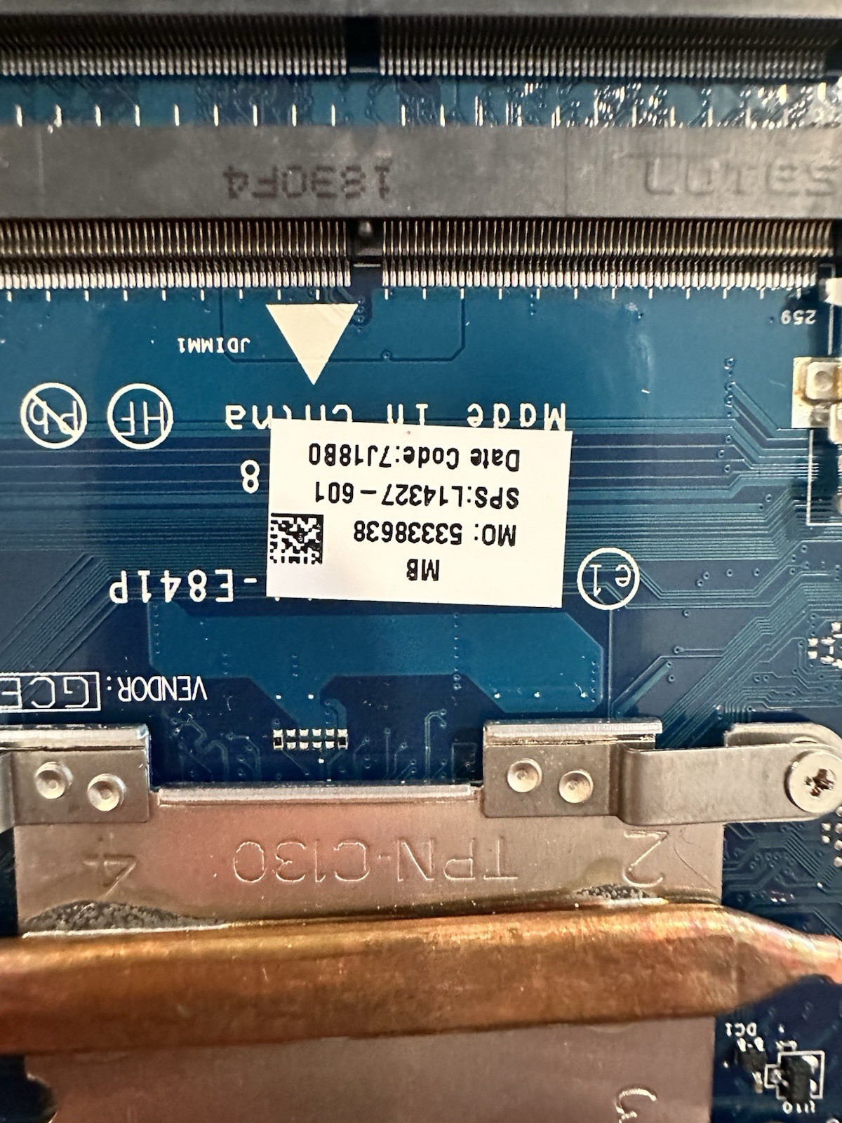 HP 255 G6 Laptop Motherboard AMD A6-9225 Radeon R4 L14327-601 Heatsink + Fan Cooling Fan and Heatsink product photo 3