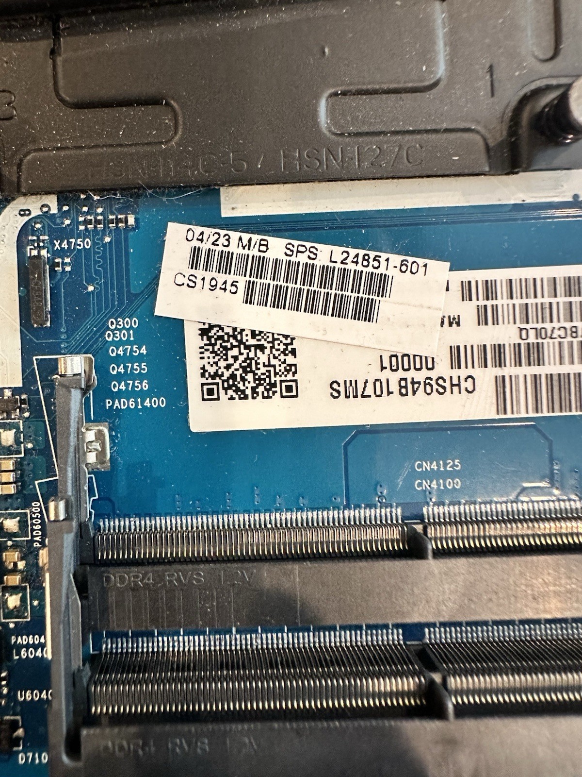 HP ProBook 650 G4 Intel Core i5-8350U 1.70 GHz Motherboard L24851-601 Heatsink Cooling Fan and Heatsink product photo 3