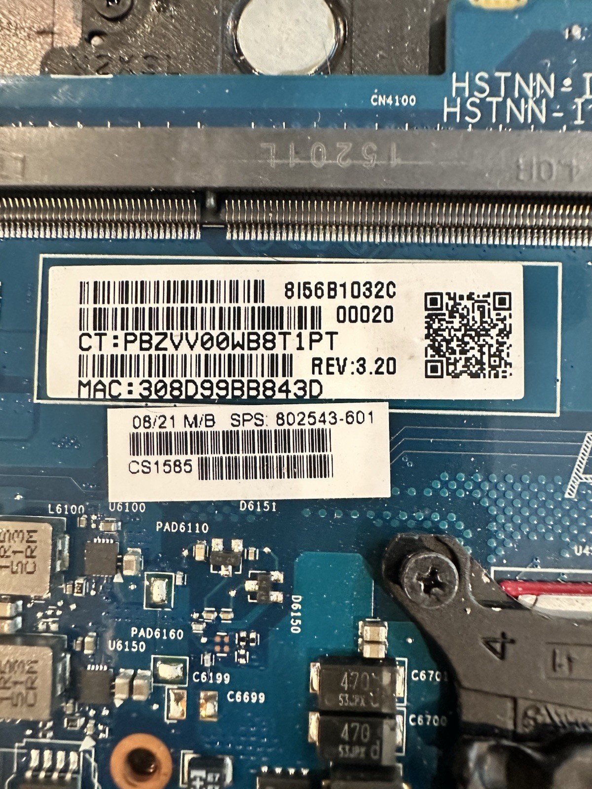 HP Elitebook 755 G2 Motherboard 802543-601 AMD Pro 7350B R6 2100 MHz product photo 3