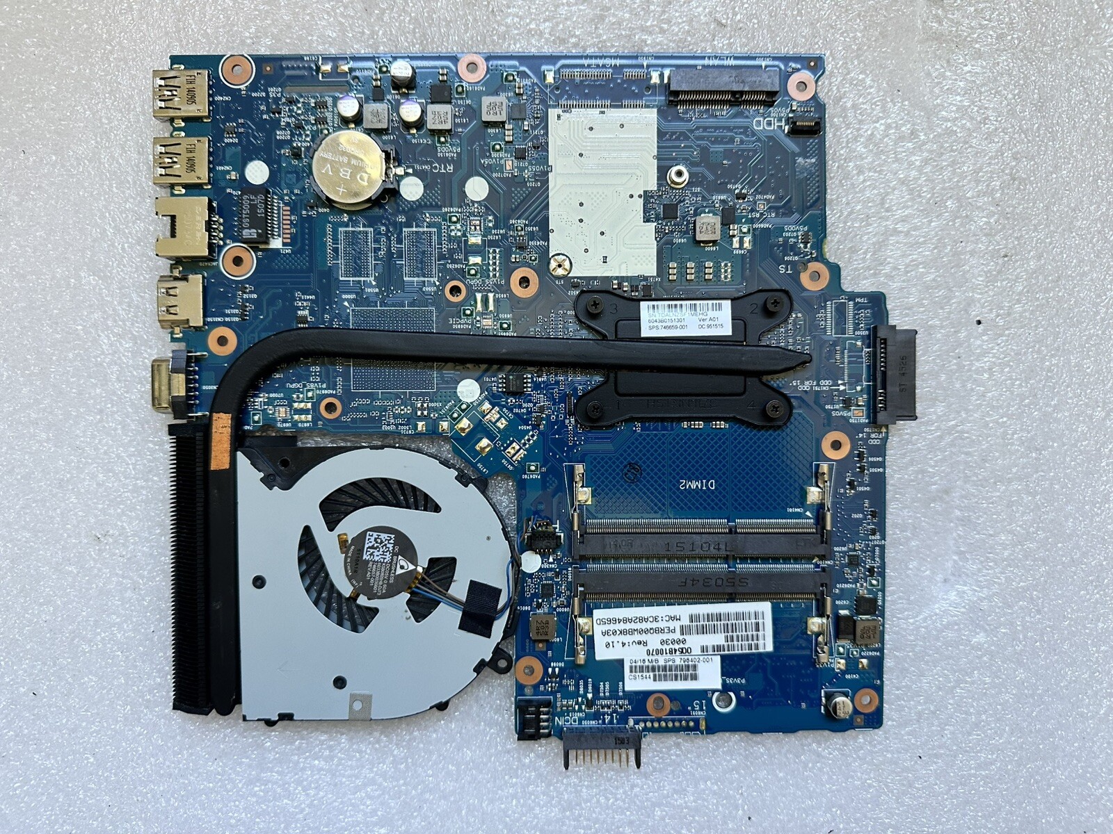 HP 340 G2 Notebook Core i3-4005U 1.70GHz Motherboard 796402-001 Heatsink & Fan Cooling Fan and Heatsink product photo 1