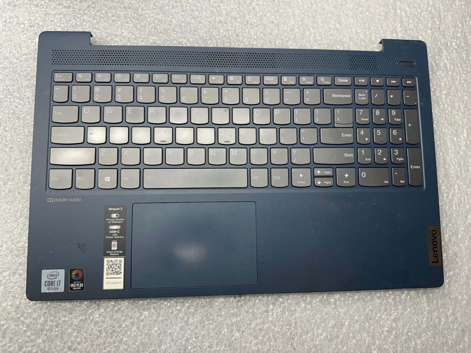 Lenovo Ideapad 5 15IIL05 15itl05 palmrest touch pad keyboard fingerprint scanner Palmrest Keyboard Assembly 5CB0Z31242 product photo 1