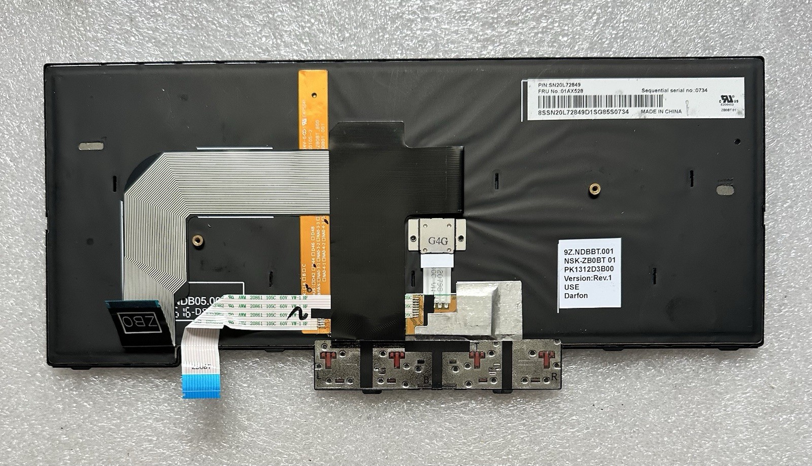 Lenovo 01AX487 Wired Laptop Backlit Keyboard For ThinkPad T470 Laptop Keyboard product photo 2