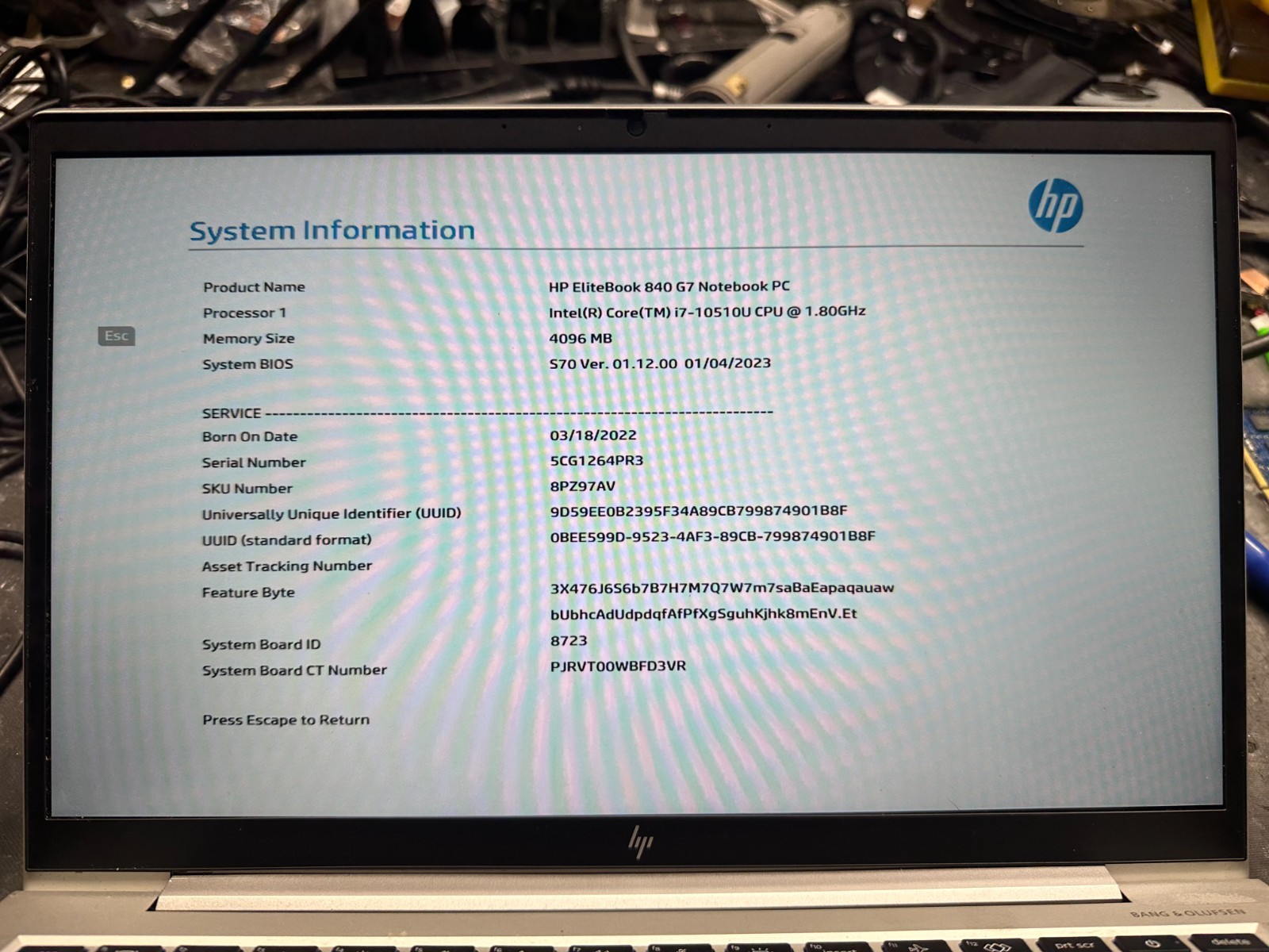 HP Elitebook 840 g7 i7-10510u Motherboard m08558-601 product photo 3