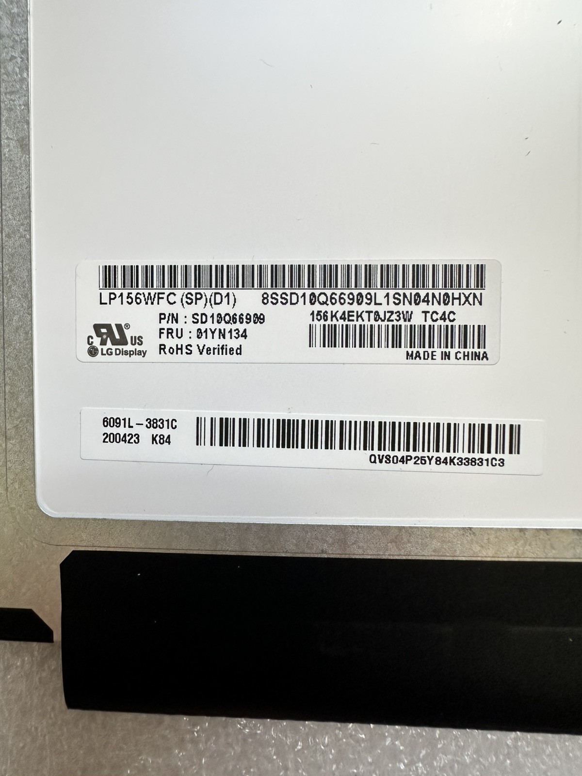 LG Display 15.6" LP156WFC (SP)(D1) Laptop LCD Screen Matte Panel 1YN134, *READ* Laptop Screen LP156WFC SPD1 product photo 4