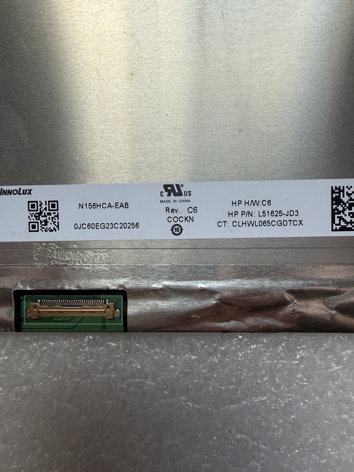 Innolux 15.6” LCD Matte Laptop Screen 30pin Panel N156HCA-EAB REV.C6, L51625-JD3 product photo 3