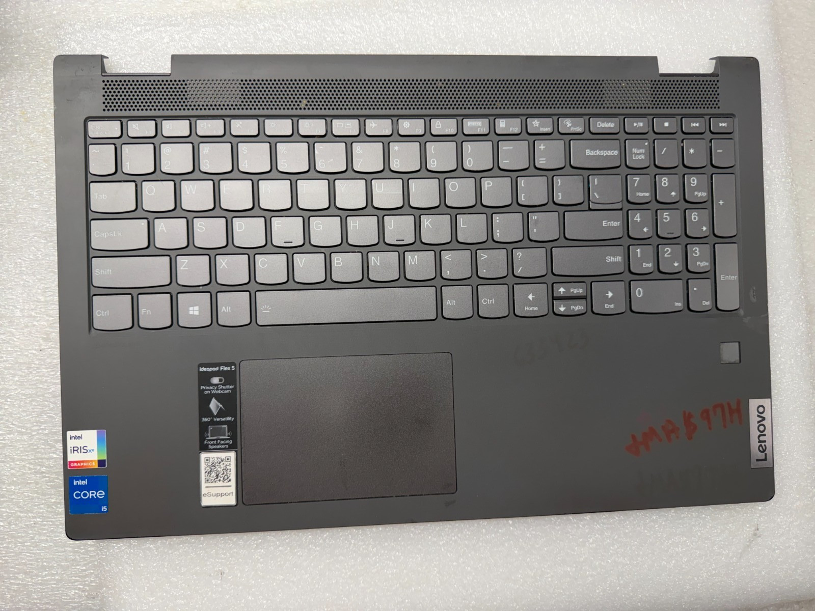 Lenovo Ideapad Flex 515ITL05 palmrest touch pad keyboard 5CB0Y99218 read product photo 1