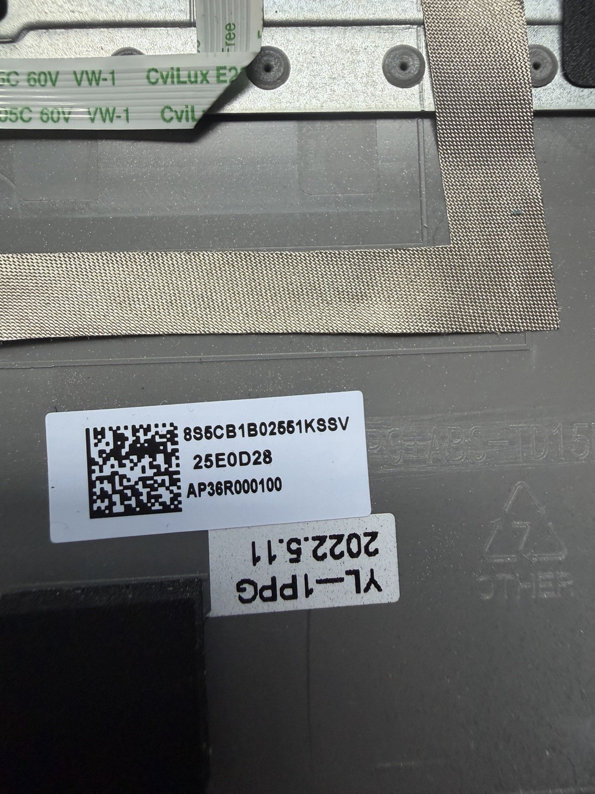 Lenovo ThinkBook 14 G4 ABA Palmrest Touchpad Keyboard + Lid, AP36R000100, Silver product photo 4