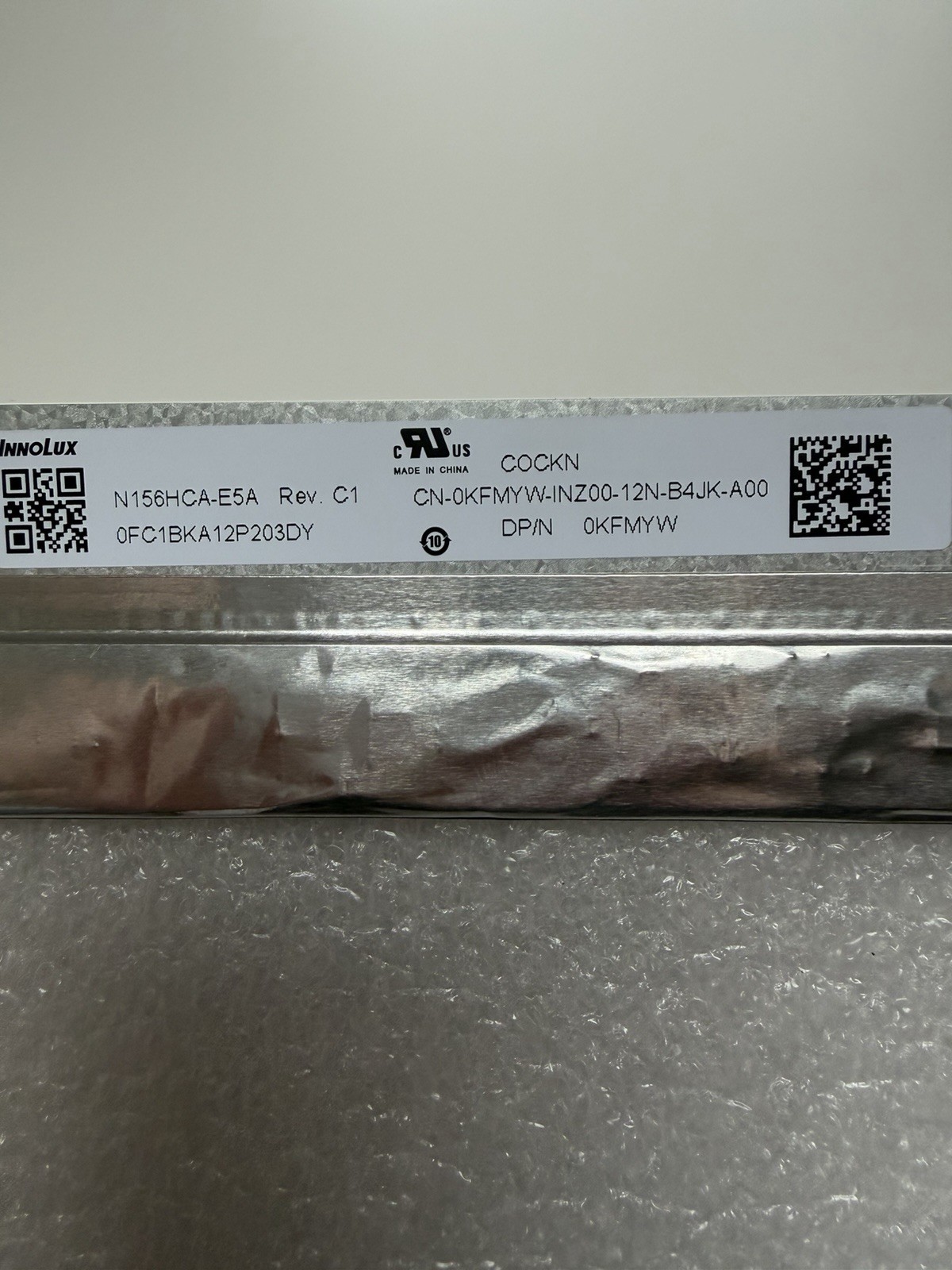 InnoLux 15.6” Matte LCD Laptop Screen 30 Pin Panel N156HCA-E5A REV.C1, KFMYW product photo 4