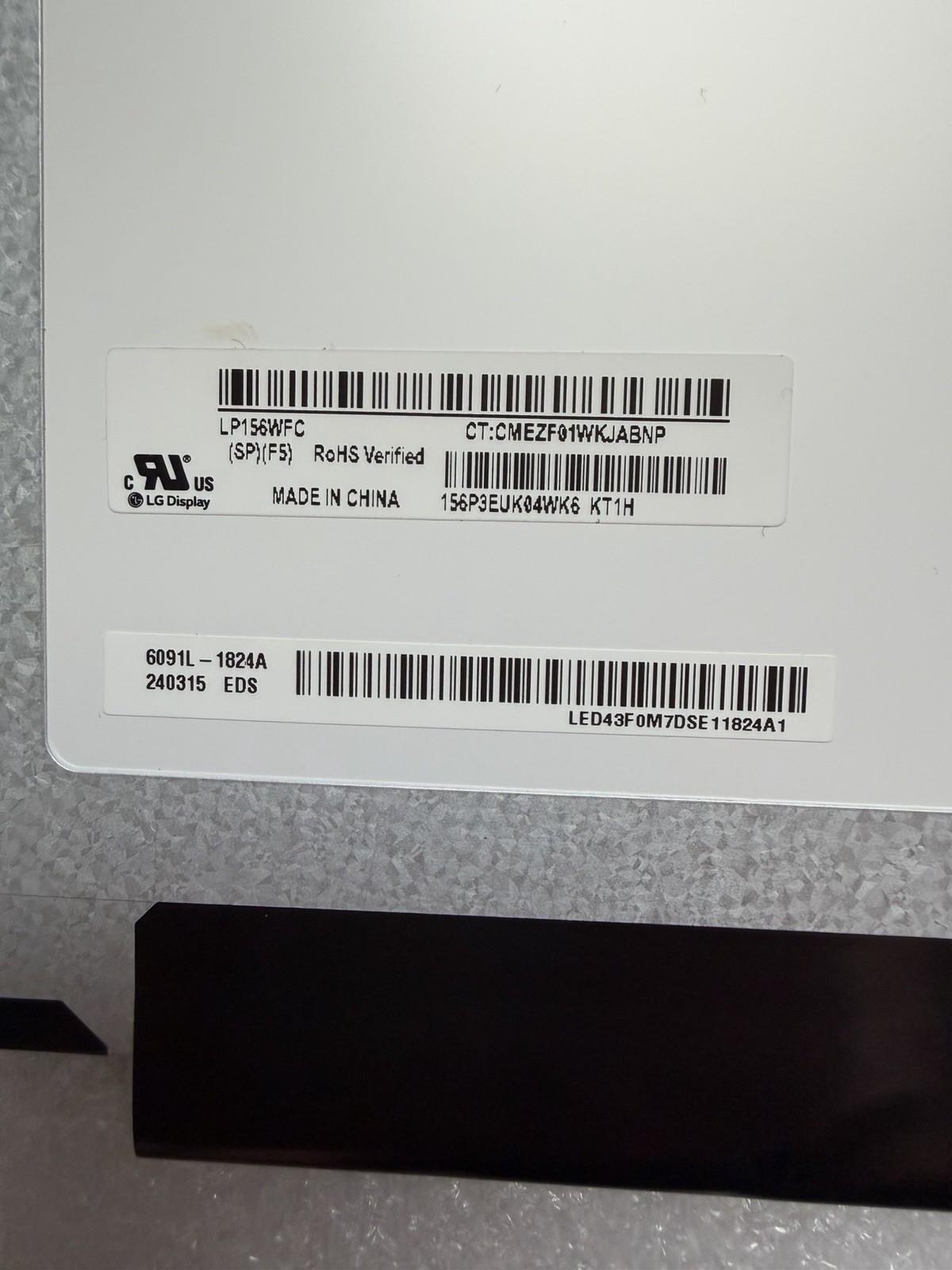 LG Display 15.6" Matte LCD Laptop Screen 30pin Panel LP156WFC-SPF5, M16339-001 product photo 3