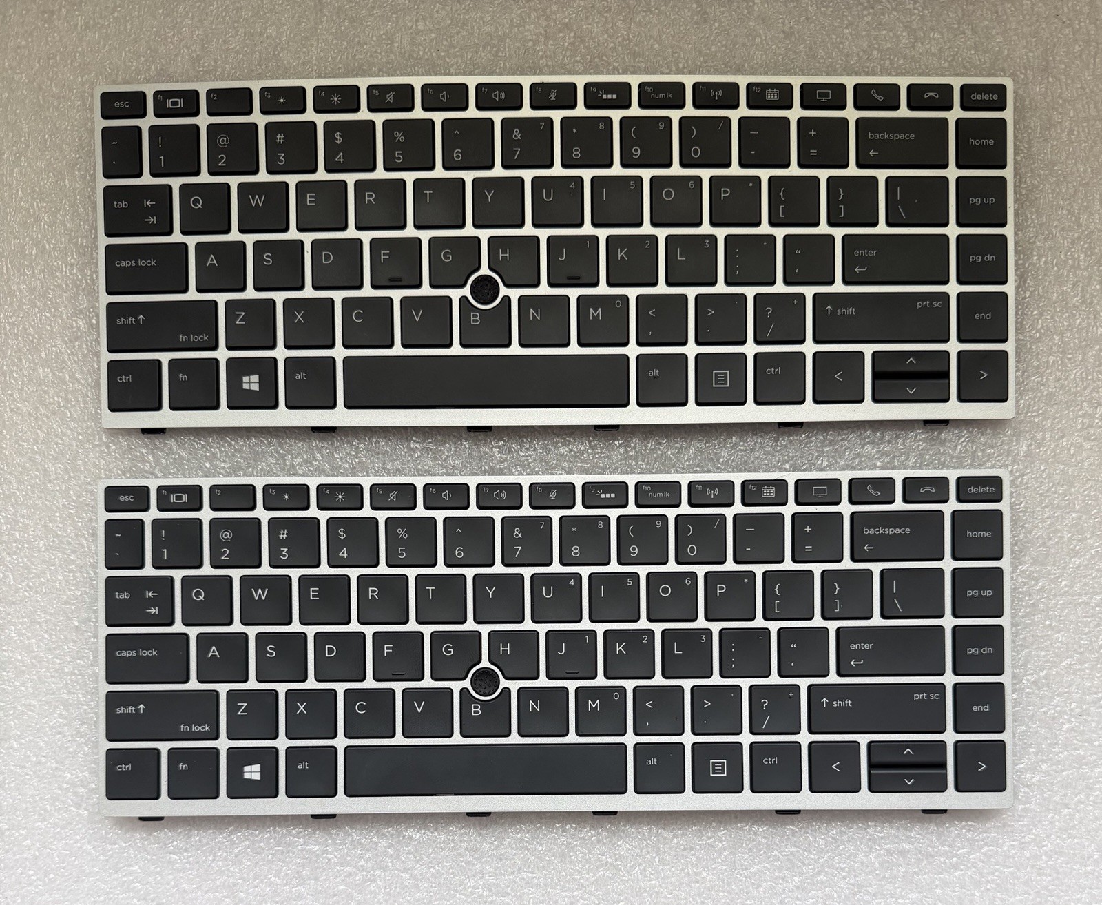 Lot Of 2 HP EliteBook 840 G5 US Backlit Keyboard L14377-001, Silver product photo 1