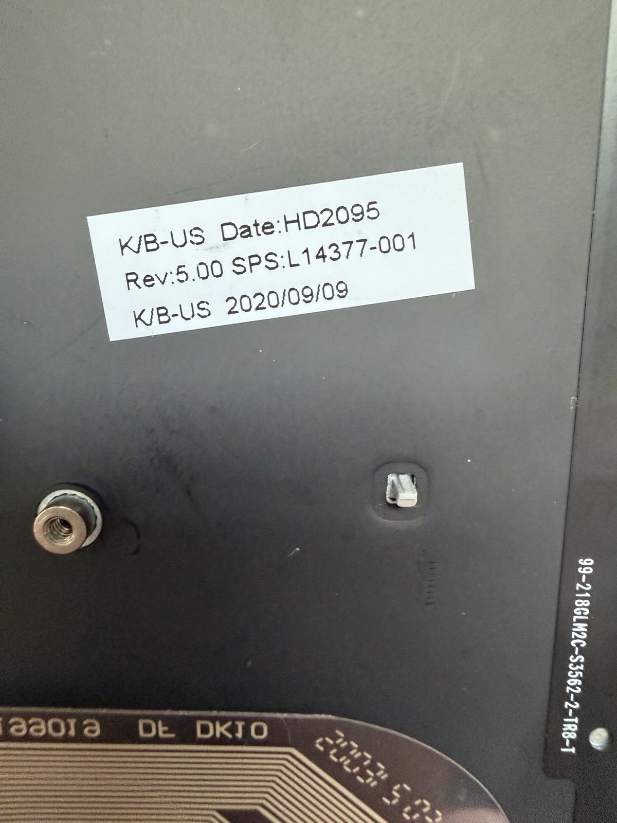 Lot Of 2 HP EliteBook 840 G5 US Backlit Keyboard L14377-001, Silver product photo 3