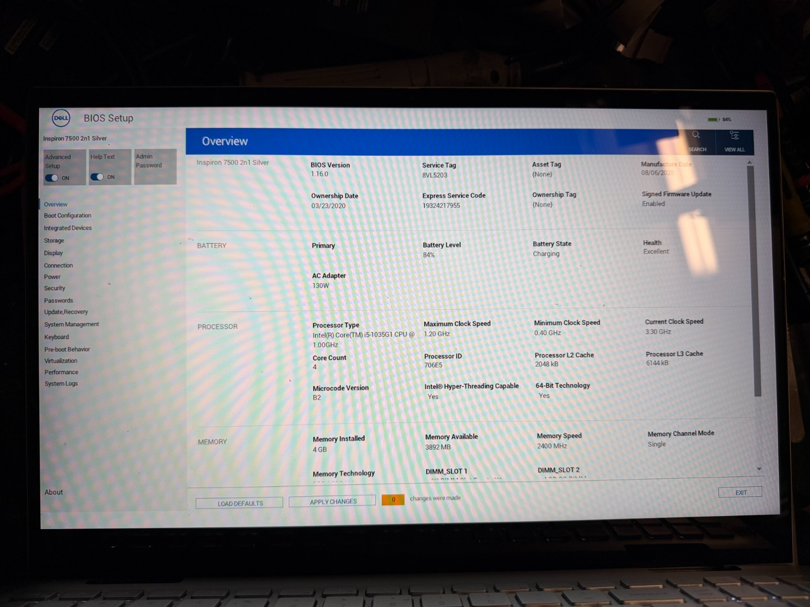 Dell Inspiron 7500 2 in 1 15.6 FHD complete touch screen lcd panel display product photo 3