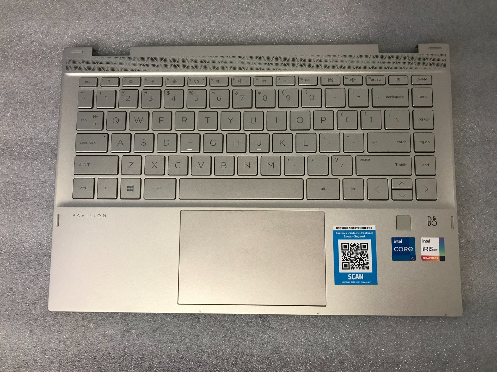 HP Pavilion x360 m convertible palmrest touchpad backlit keyboard L96523-001 product photo 1