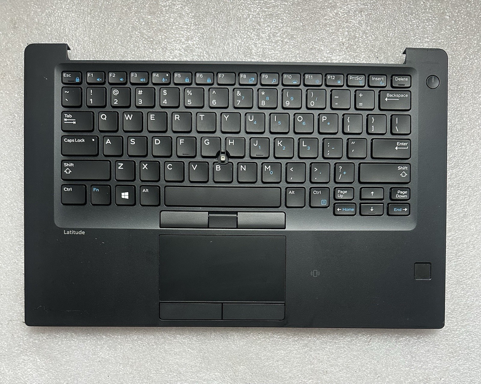 Dell Latitude 7480 Laptop Palmrest Touchpad Assembly Keyboard 6FJX9, Black product photo 1