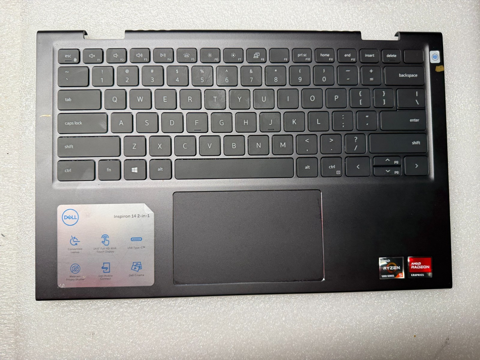 Dell Inspiron 7415 2in1 palmrest touch pad keyboard D7TNC product photo 1