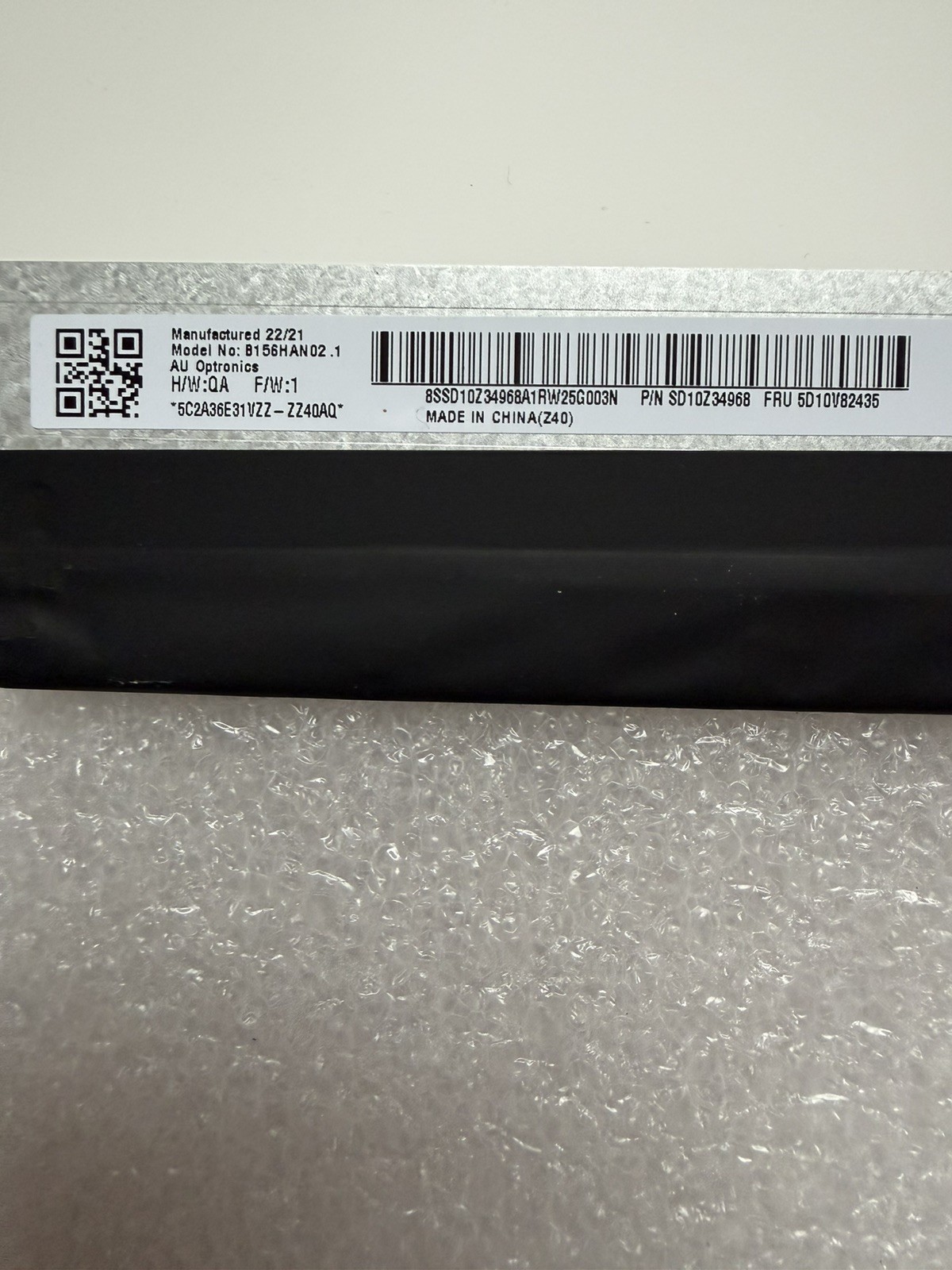 AUO 15.6” Matte Laptop LCD Screen Display 30Pin Panel B156HAN02.1, 5D10V82435 product photo 4