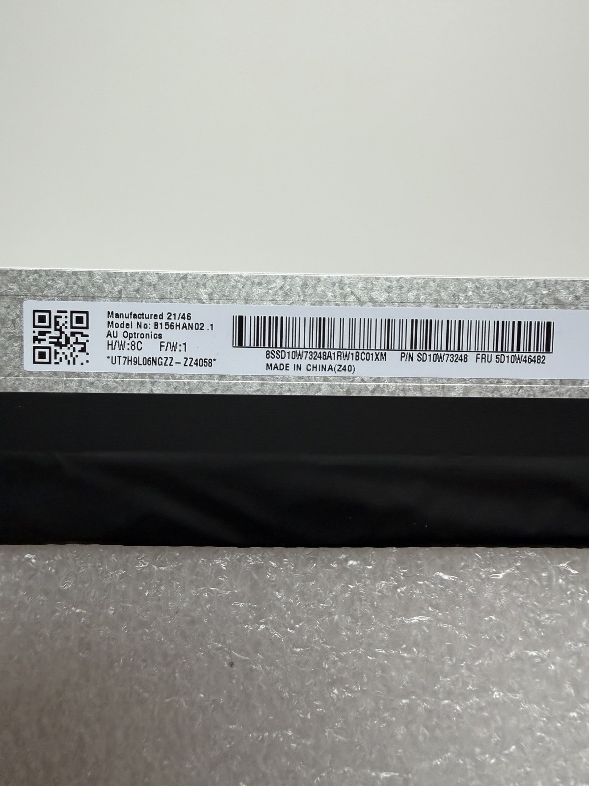 AU Optronics 15.6” Matte LCD Laptop Screen Display 30Pin B156HAN02.1, 5D10W46482 product photo 4