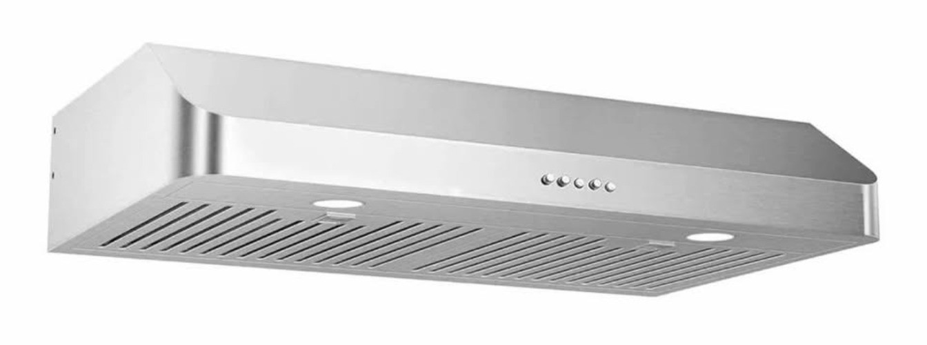 Range Hood 30" Under Cabinet, Kitchen Vent Hood Permanent Stainless Steel Filter